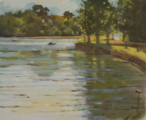 Salcombe Creek II (olej na płótnie) autorstwa Jennifer Wright