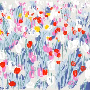 Pole tulipanów autorstwa Jenny Frean