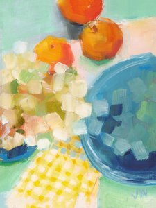 Pomarańcze i hortensje autorstwa Jenny Westenhofer