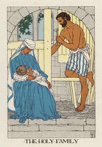 Święta Rodzina (kolorowa litografia) autorstwa Jenny Wylie