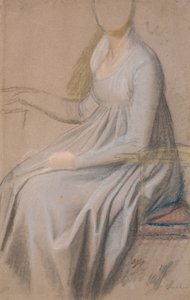 Studium kostiumowe do portretu hrabiny Agnete Marie Rosencrone autorstwa Jens Juel