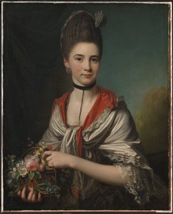 Portret Anny Elisabeth Battier z domu Storp autorstwa Jens Juel