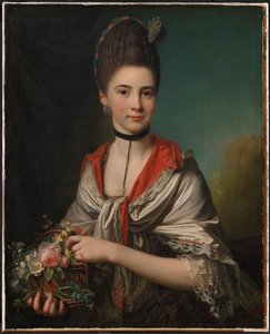 Portret Anny Elisabeth Battier z domu Storp autorstwa Jens Juel