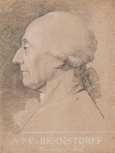 Portret męża stanu A.P. Bernstorff autorstwa Jens Juel