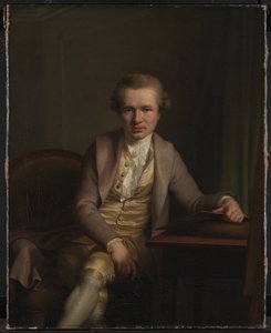 Grawer Johann Friderich Clemens przy swoim stole roboczym autorstwa Jens Juel