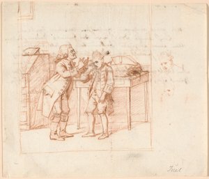 Szkic ilustracji P.A. Sztuka Heiberga „De Vonner og de Vanner” autorstwa Jens Juel