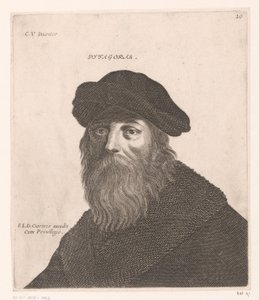Portret Pitagorasa Pitagoras. (tytuł na obiekcie) Popiersia filozofów i królów (tytuł serii)
