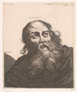 Portret Sokratesa Sokrates (tytuł na obiekcie) Popiersia filozofów i królów (tytuł serii) autorstwa Jerôme David