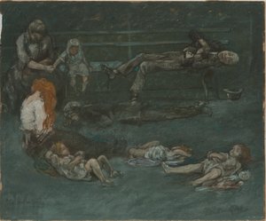 Ławka w parku nocą autorstwa Jerome Myers