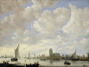 Widok Merwede w Dordrecht, c.1660