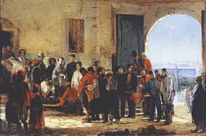Wojna krymska: pielęgniarka Florence Nightingale w szpitalu Scutari w Turcji, 1856
