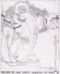 And One by One Crept Silently to Rest, c.1902-3 (pióro i czarny tusz na welinie)