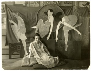 Lin w swoim sklepie, Greenwich Village, Nowy Jork, USA, ok. 1916-20 (zdjęcie żelatynowo-srebrowe) autorstwa Jessie Tarbox Beals