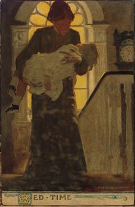 Bed-Time, ok. 1902 (węgiel, akwarela i olej na pokładzie) autorstwa Jessie Willcox Smith