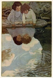 Lustrzana rzeka (kolor lito) autorstwa Jessie Willcox Smith
