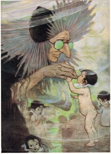 Pani Bedoneasyoudid, ilustracja z „Wodnych dzieci” wielebnego Charlesa Kingsleya (kolor lito) autorstwa Jessie Willcox Smith