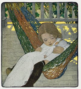 Kołysająca się lalka do spania autorstwa Jessie Willcox Smith