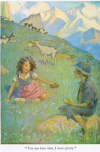 „Możesz to mieć, mam dużo”, ilustracja z „Heidi” (kolor lito)