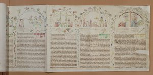 Księga Estery, ok. 1793 (atrament i toaleta na papierze) autorstwa Jewish School