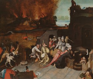 Kuszenie św. Antoniego autorstwa Jheronimus Bosch (copy after)