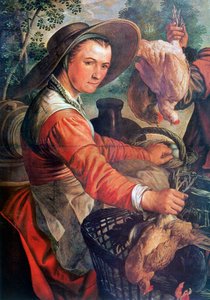 Na Rynku, detal, ok. 1550-1537 autorstwa Joachim Beuckelaer