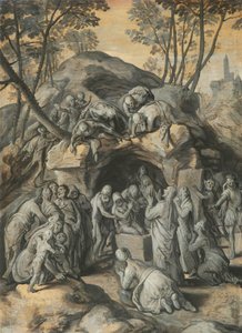 Holenderski: Wskrzeszenie Łazarza Wskrzeszenie Łazarza autorstwa Joachim Beuckelaer