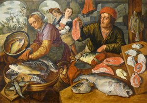 Francuski: Le Marché aux poissons Targ rybny autorstwa Joachim Beuckelaer