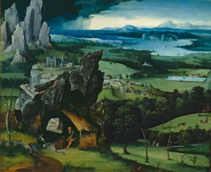 Pejzaż ze św. Hieronima, 1516-7