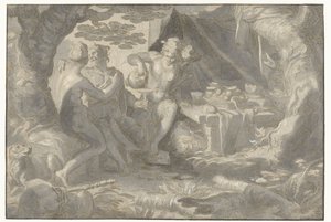 Lot i jego córki autorstwa Joachim Wtewael or Utewael