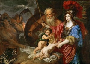 Barok: Minerwa i Saturn chroniące sztukę i naukę przed zawiścią i fałszem - Minerwa i Saturn chroniące sztukę i naukę przed zawiścią i fałszem autorstwa Sandrart, Joachim, von (1606-1688)