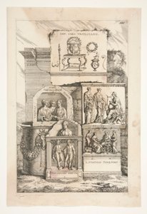 Płaskorzeźby rzymskie z inskrypcjami autorstwa Joachim von Sandrart
