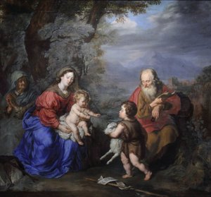 Święta rodzina w krajobrazie autorstwa Joachim von Sandrart