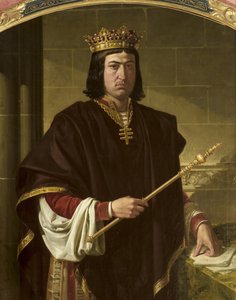 Portret króla Ferdynanda II Aragońskiego (1452-1516) autorstwa Joachin Dominguez Becquer