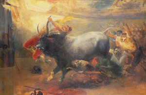 Walka byków autorstwa Joachin Dominguez Becquer