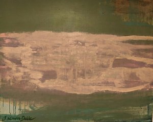 Pejzaż z abstrakcyjnym horyzontem autorstwa Joackim Schou Dahle