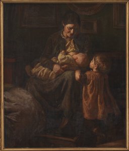 Żona artysty z dwójką dzieci