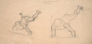 Dwa badania pełzających chłopców (lub latających aniołów) autorstwa Joakim Frederik Skovgaard