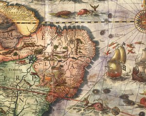 Mapa Ameryki stworzona przez Joana Blaeu autorstwa Joan Blaeu