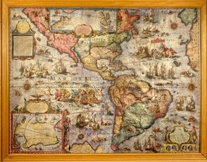 Mapa Ameryki stworzona przez Joana Blaeu autorstwa Joan Blaeu