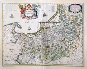 Mapa Prus Wschodnich. z „Le Theatre du Monde” lub „Nouvel Atlas”