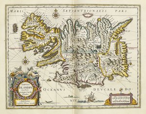 Mapa Islandii, z „Atlas Maior Sive Cosmographia Blaviana”, 1662 autorstwa Joan Blaeu