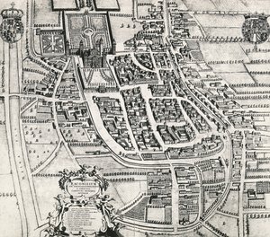 Mapa Racconigi, grawer Joan Blaeu (1596-1673), Włochy autorstwa Joan Blaeu