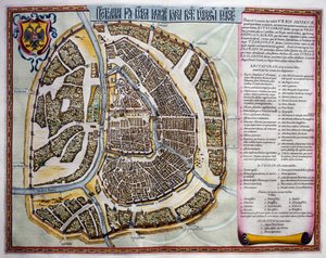 Moskwa, tom drugi, strona tytułowa części I, z Atlas Maior, atlasu w 11 tomach, autorstwa Joana Blaeu (1596-1673), miedzioryt, 57,5x39 cm, Amsterdam autorstwa Joan Blaeu