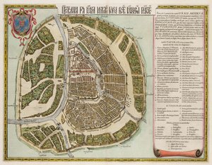 Mapa Kremla moskiewskiego z XVI wieku autorstwa Joan Blaeu