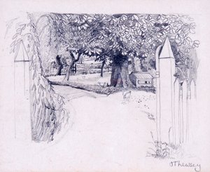 Brama do Farmy, 2000, ołówek autorstwa Joan Thewsey