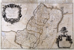 Historyczna mapa geograficzna Palestyny. Atlas Janssona