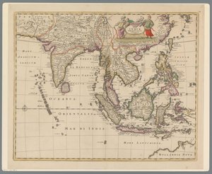 Kaart van Indonezja Mapa Indii Wschodnich (tytuł na obiekcie) autorstwa Joannes L