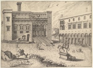 Widok Campidoglio na Kapitolu, z cyklu Operum antiquorum romanorum, 1562