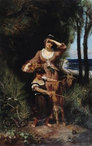 Chevrere nad morzem Obraz Joanny Rave (1827-1882) wym. 219x139 cm. Obowiązkowa wzmianka: Collection fondation faith de Provence, Marseille autorstwa Joanny Rave