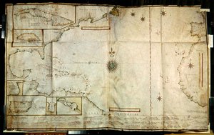 Ms 1288 fol.22 Mapa Karaibów autorstwa Joao Teixeira